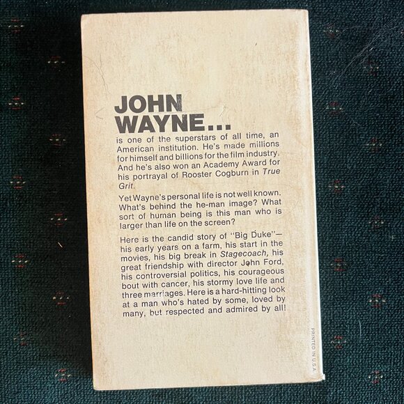 Vintage paperback "Duke, A Real Life Story of John Wayne" by Jean Ramer - Picture 2 of 3